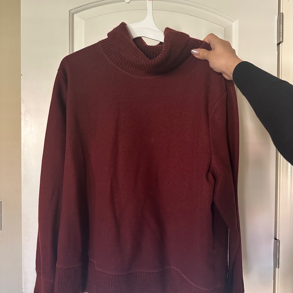 Cozy Burgundy Turtleneck Sweater